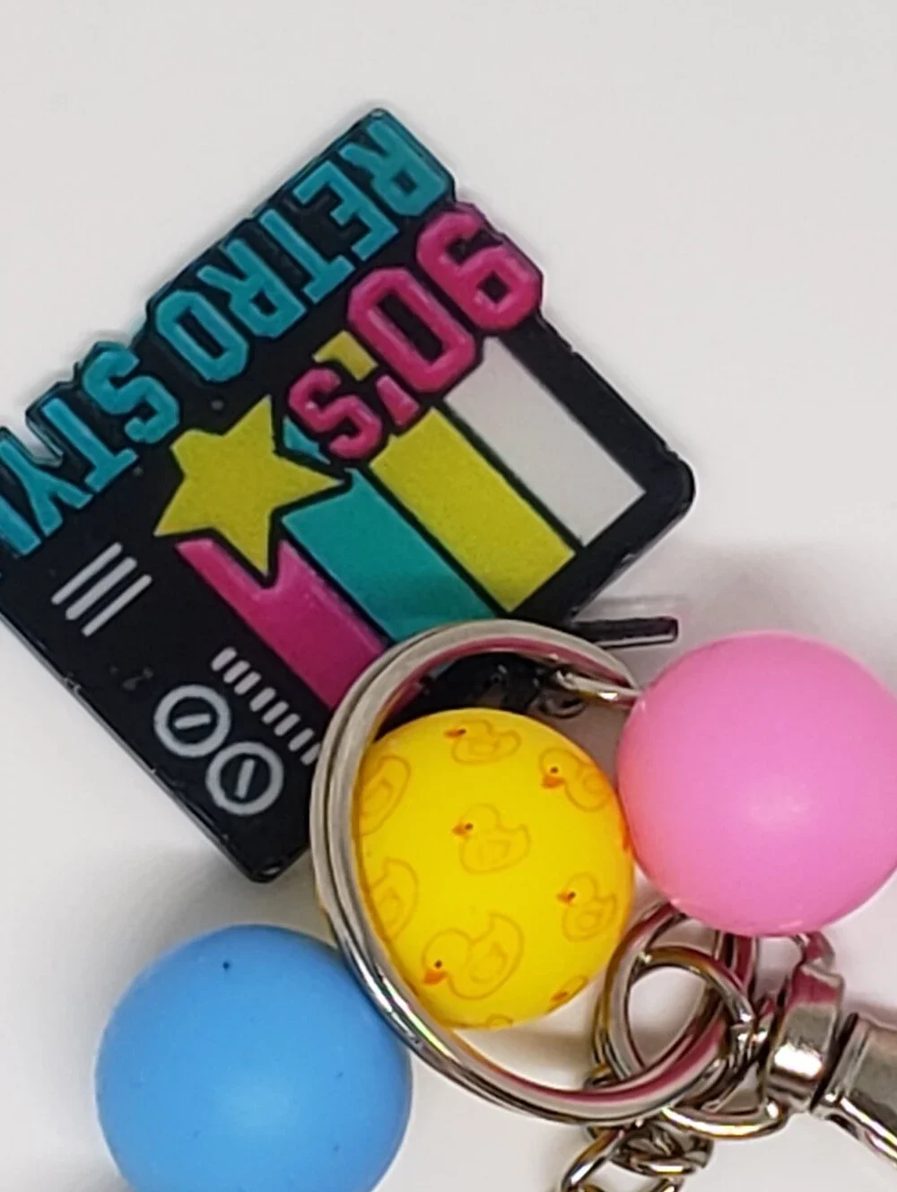 Handmade Rugrats Phil Lil Silicone Beaded Keychain Wristlet